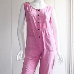 Vintage Pink Denim Jumpsuit